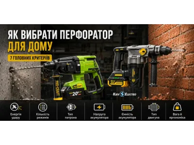 Як вибрати перфоратор для дому: 7 головних критеріїв