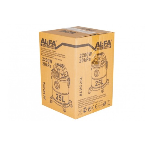 Пилосос промисловий ALFA ALVC25L – 25 літрів 2200 Вт.