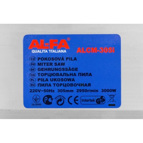 Торцювальна пила (стусло) ALFA ALCM-305i 3000 Вт. з асинхронним двигуном