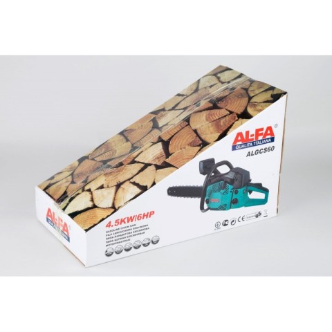 Бензопила 4,5 кВт. ALFA ALGCS60 2800 Вт. + 2 шины и 2 цепи