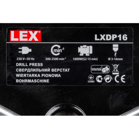 Свердлильний верстат LEX LXDP-16-1 1600 Вт.