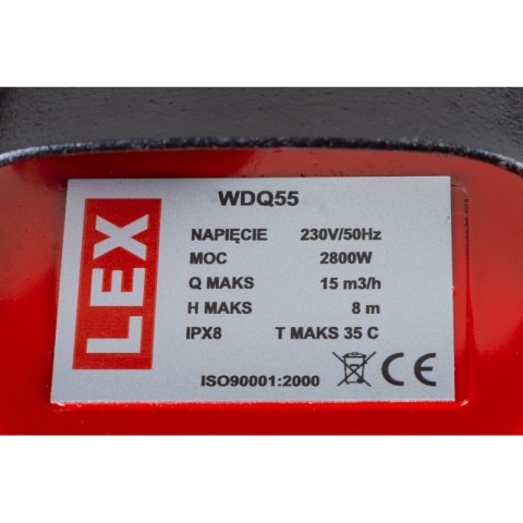 Насос фекалій чавун LEX WQD 0,55 2800 Вт.