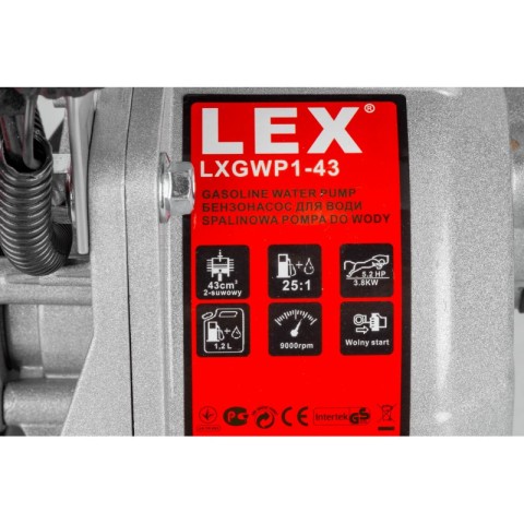 Мотопомпа бензинова для води LXGWP1-43