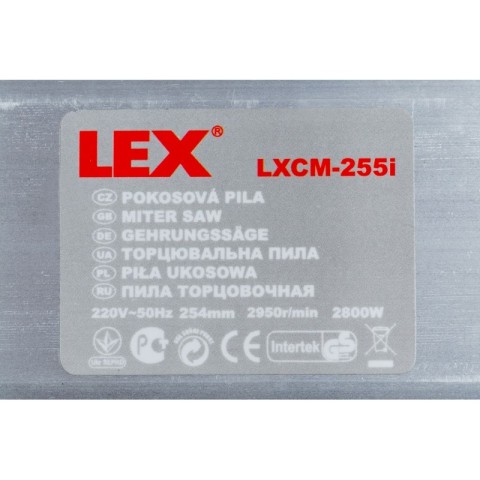 Торцювальна пила (стусло) LEX LXCM255i 2500 Вт. з асинхронним двигуном