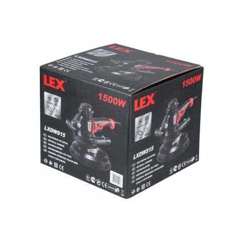 Шліфмашинка для стін та стелі LEX LXDWS15 1500 Вт. з діодною підсвіткою
