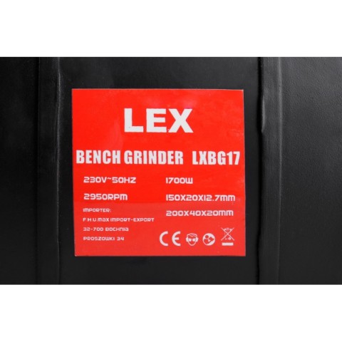 Настільний заточувальний верстат (точило) LEX LXBG17 1700 Вт.