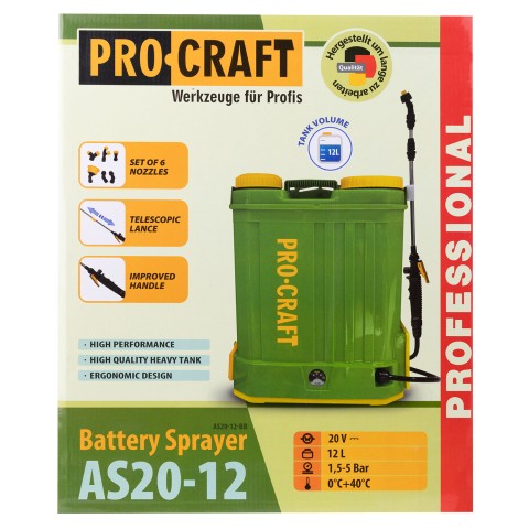 Аккумуляторный опрыскиватель Procraft AS20-12 (без акб)