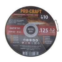 Диск отрезной Procraft CD125x1.2b 125 мм 1,2 мм 22,2 мм 10 шт/уп