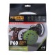 Круг шлифовальный самозацепной Procraft KB225.60 UNIVERSAL (набор 10 шт.) 10 отв.