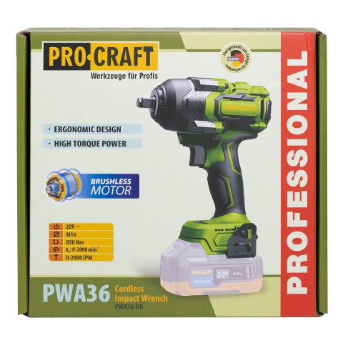 Аккумуляторный гайковерт Procraft PWA36 (без АКБ и ЗУ)