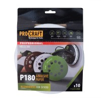 Круг шлифовальный самозацепной Procraft KB225.180 UNIVERSAL (набор 10 шт.) 10 отв.