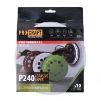 Круг шлифовальный самозацепной Procraft KB225.240 UNIVERSAL (набор 10 шт.) 10 отв.