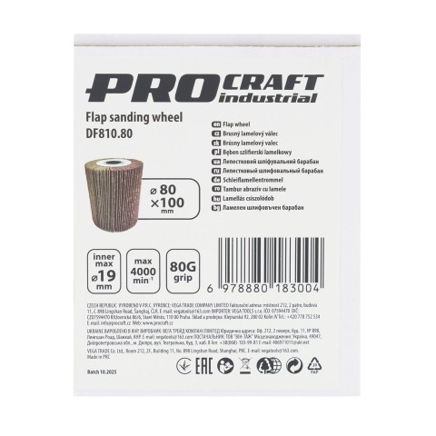 Барабан пелюстковий шліфувальний Procraft DF810.80