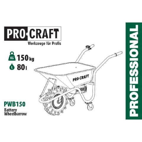 Аккумуляторная тачка Procraft PWB150