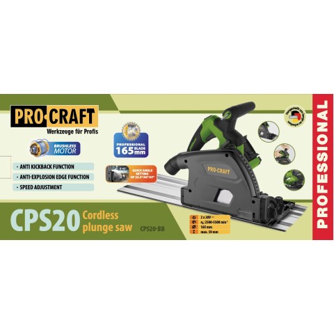 Аккумуляторная погружная пила Procraft CPS20 (без АКБ и ЗУ)