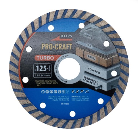 Алмазный диск Procraft DT125 125мм 22,23мм 2.2 мм