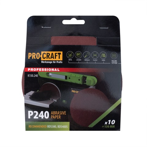 Круг шлифовальный самозацепной Procraft K150.240 UNIVERSAL (набор 10 шт.)
