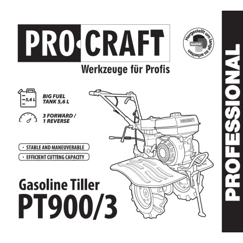 Мотоблок бензиновый Procraft PT900/3