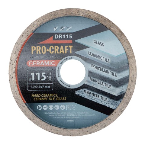 Алмазний диск Procraft DR115 115мм 22,23мм 2.0 мм