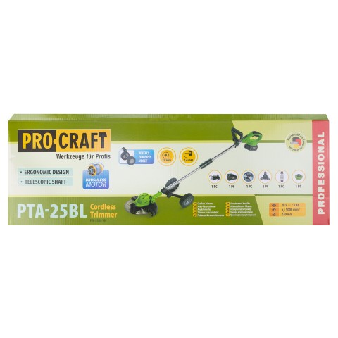 Аккумуляторный триммер Procraft PTA25BL (1 акб)