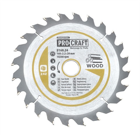 Пильный диск Procraft B160.24 24T (по дереву)