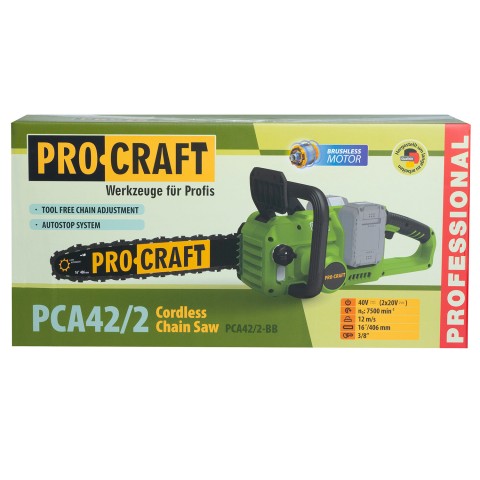 Аккумуляторная цепная пила Procraft PCA42/2 (Без АКБ и ЗУ)