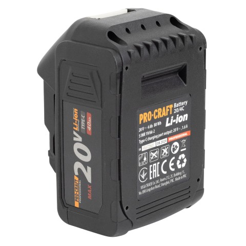 Аккумуляторная батарея Procraft Battery20/4С 4 Ач Type-C