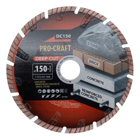 Алмазний диск Procraft DC150 150мм 22,23мм 2.5 мм
